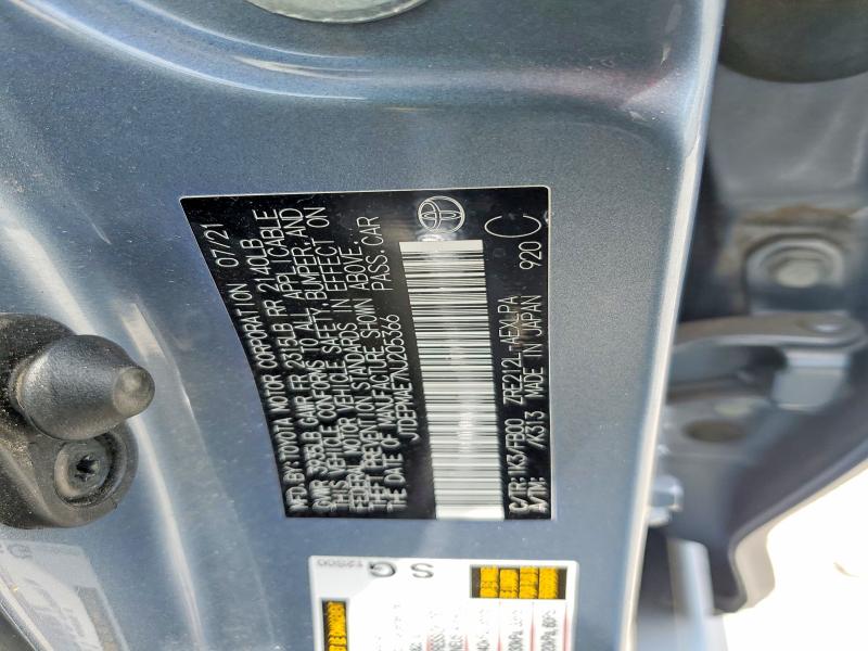 55952206 :رقم المزاد ، JTDEPMAE7NJ205366 vin ، 2022 Toyota Corolla مزاد بيع