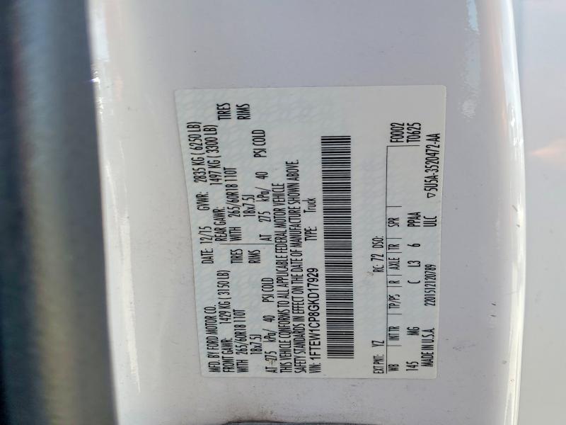 Aukcja sprzedaży 2016 Ford F150, vin: 1FTEW1CP8GKD17929, numer aukcji: 55619576