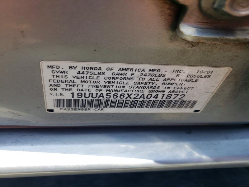 Продажа на аукционе авто 2002 Acura 3.2tl, vin: 19UUA566X2A041872, номер лота: 58740116