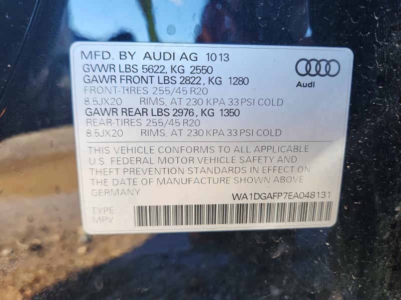 Aukcja sprzedaży 2014 Audi Q5, vin: WA1DGAFP7EA048131, numer aukcji: 58922806