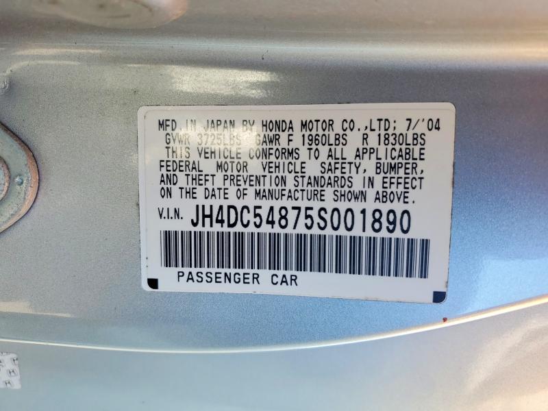 Aukcja sprzedaży 2005 Acura Rsx, vin: JH4DC54875S001890, numer aukcji: 56963086