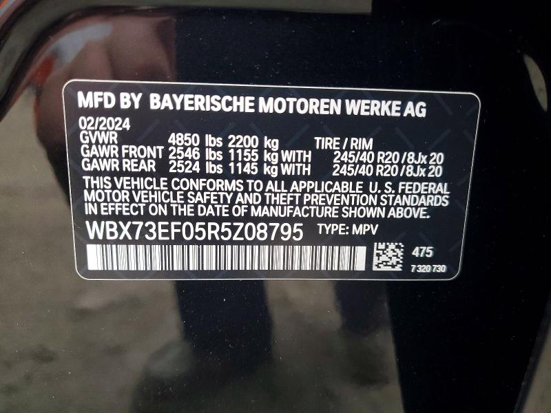 57264476 :رقم المزاد ، WBX73EF05R5Z08795 vin ، 2024 Bmw X1 مزاد بيع
