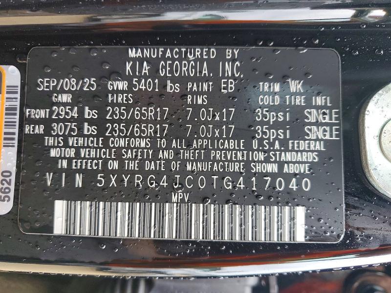 Продаж на аукціоні авто 2026 Kia Sorento, vin: 5XYRG4JC0TG417040, номер лоту: 57670226
