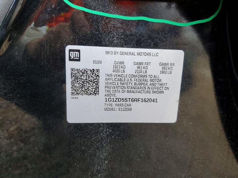 2024 Chevrolet Malibu მანქანა იყიდება აუქციონზე, vin: 1G1ZD5ST6RF162041, აუქციონის ნომერი: 57211866