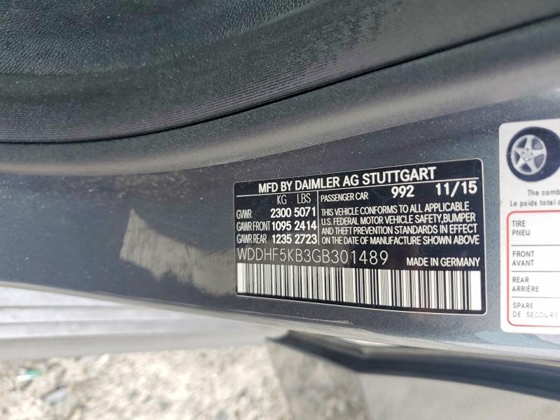 2016 Mercedes-benz E მანქანა იყიდება აუქციონზე, vin: WDDHF5KB3GB301489, აუქციონის ნომერი: 55702776