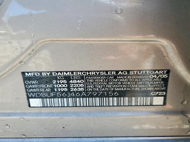 Aukcja sprzedaży 2006 Mercedes-benz E, vin: WDBUF56J46A797156, numer aukcji: 56846446