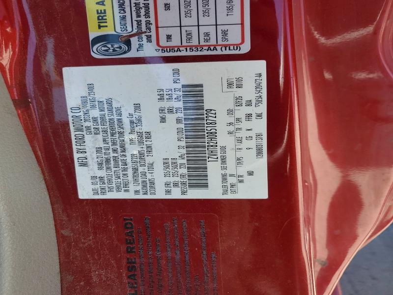 56270686 :رقم المزاد ، 1ZVHT82H085187229 vin ، 2008 Ford Mustang مزاد بيع