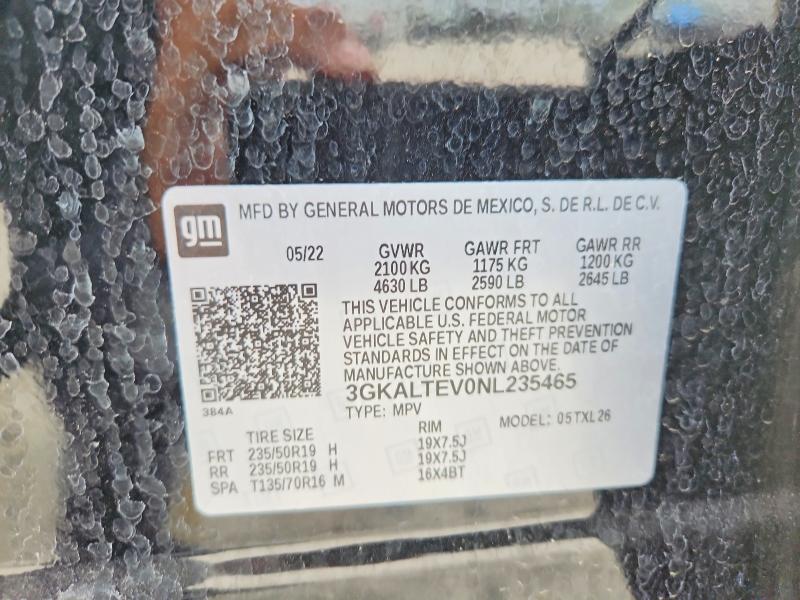 Aukcja sprzedaży 2022 Gmc Terrain, vin: 3GKALTEV0NL235465, numer aukcji: 57336216