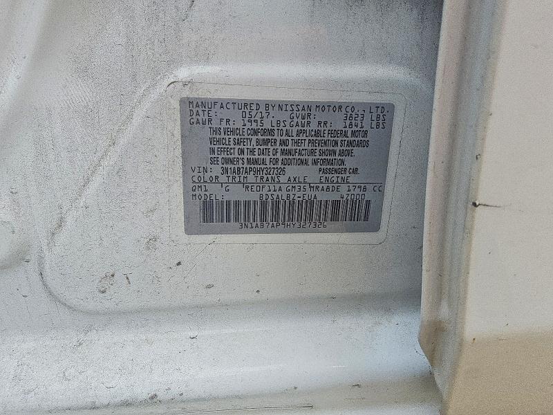 Продаж на аукціоні авто 2017 Nissan Sentra, vin: 3N1AB7AP9HY327326, номер лоту: 57936676