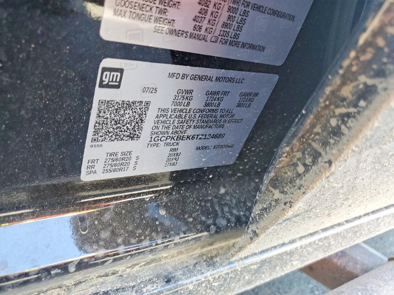 2026 Chevrolet Silverado მანქანა იყიდება აუქციონზე, vin: 1GCPKBEK6TZ124689, აუქციონის ნომერი: 56994626
