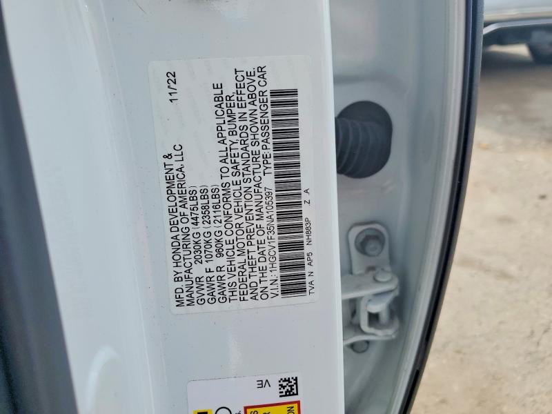 Продажа на аукционе авто 2022 Honda Accord, vin: 1HGCV1F35NA105397, номер лота: 55381676