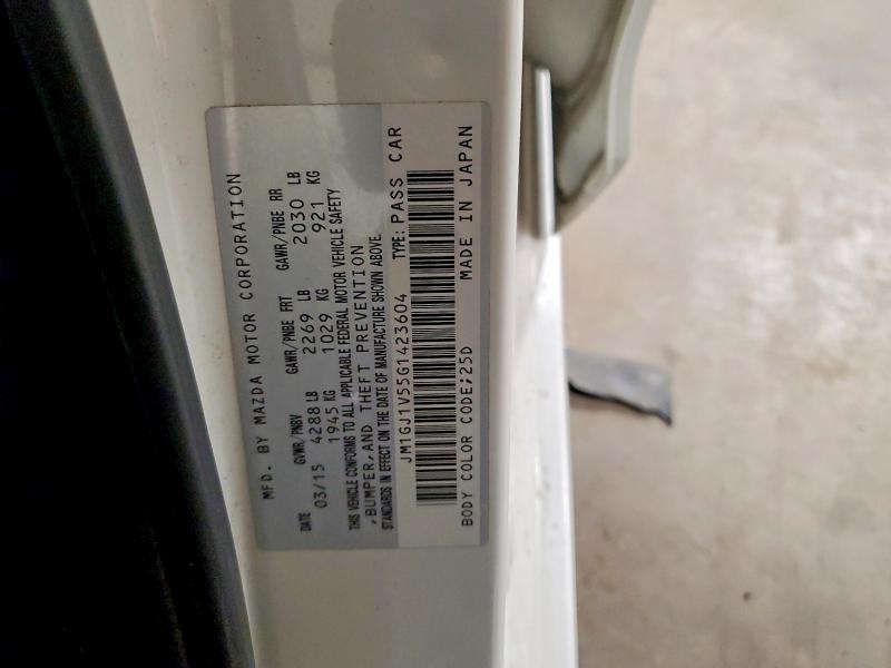 2016 Mazda 6 მანქანა იყიდება აუქციონზე, vin: JM1GJ1V55G1423604, აუქციონის ნომერი: 57428136