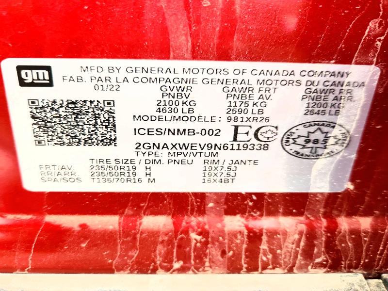 2022 Chevrolet Equinox მანქანა იყიდება აუქციონზე, vin: 2GNAXWEV9N6119338, აუქციონის ნომერი: 57332806