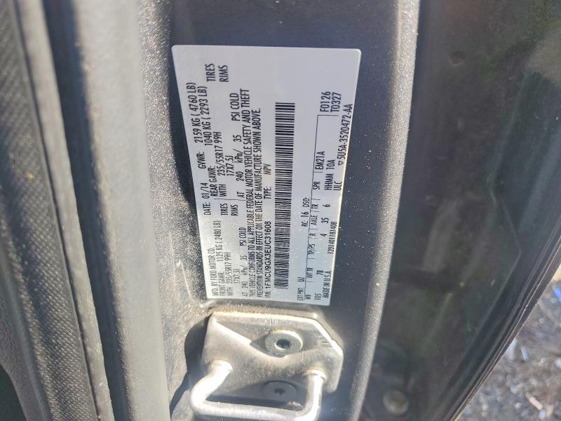 2014 Ford Escape მანქანა იყიდება აუქციონზე, vin: 1FMCU9GX3EUC31608, აუქციონის ნომერი: 55779106
