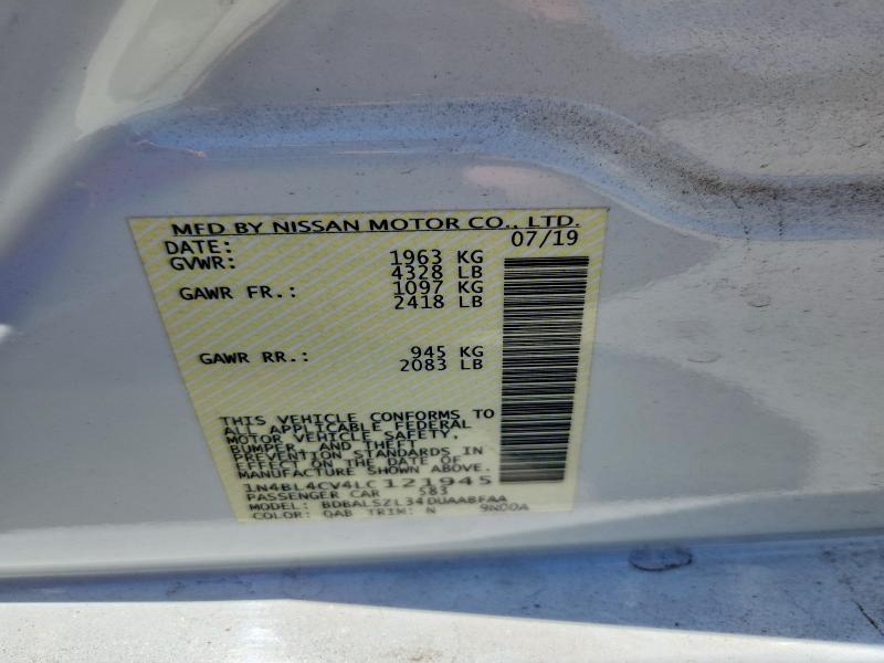 Auction sale of the 2020 Nissan Altima, vin: 1N4BL4CV4LC121945, lot number: 57690086