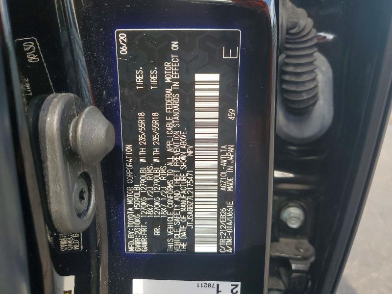2020 Lexus Nx მანქანა იყიდება აუქციონზე, vin: JTJSARBZ7L2175471, აუქციონის ნომერი: 57642886