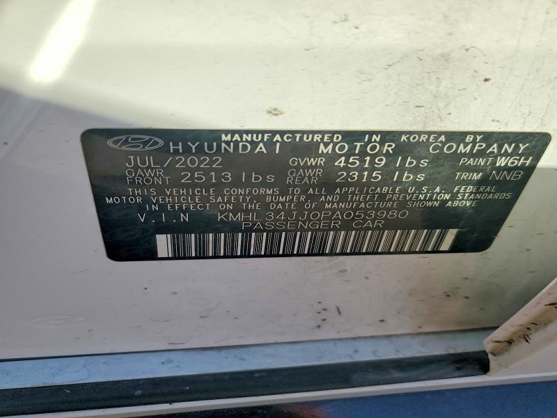 55936506 :رقم المزاد ، KMHL34JJ0PA053980 vin ، 2023 Hyundai Sonata Hybrid مزاد بيع