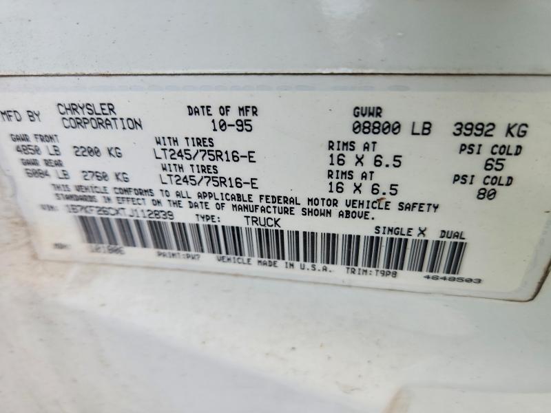 55430836 :رقم المزاد ، 1B7KF26CXTJ112839 vin ، 1996 Dodge Ram 2500 مزاد بيع