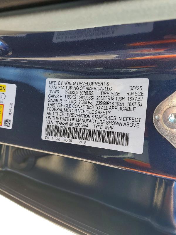 56949576 :رقم المزاد ، 7FARS6H88TE000854 vin ، 2026 Honda Cr-v مزاد بيع