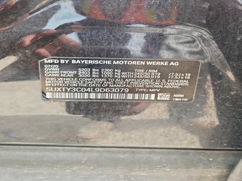 Aukcja sprzedaży 2020 Bmw X3, vin: 5UXTY3C04L9D63079, numer aukcji: 56097616