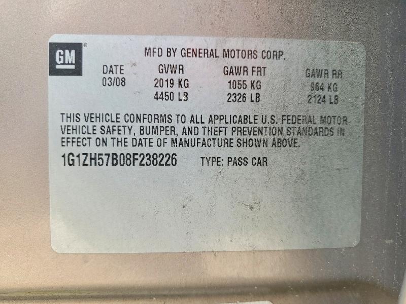 Продажа на аукционе авто 2008 Chevrolet Malibu, vin: 1G1ZH57B08F238226, номер лота: 56072326