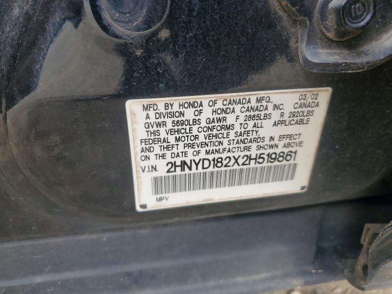 Продаж на аукціоні авто 2002 Acura Mdx, vin: 2HNYD182X2H519861, номер лоту: 56333416