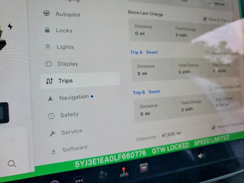 2020 Tesla Model 3 მანქანა იყიდება აუქციონზე, vin: 5YJ3E1EA0LF660776, აუქციონის ნომერი: 57397136