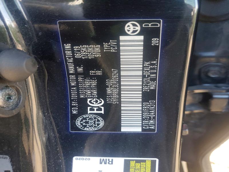 2020 Toyota Corolla მანქანა იყიდება აუქციონზე, vin: 5YFBPRBE3LP026247, აუქციონის ნომერი: 54903886