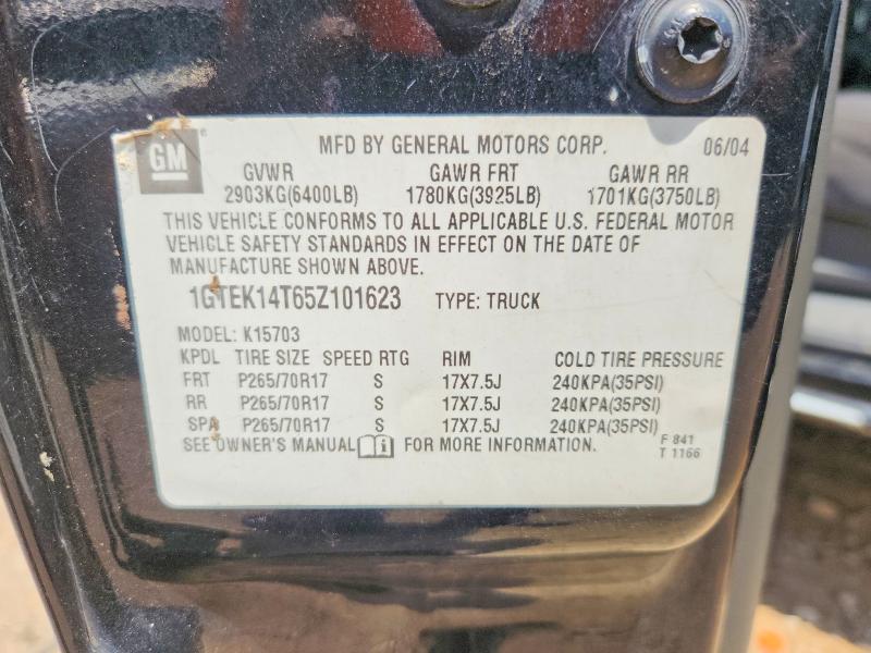 56274746 :رقم المزاد ، 1GTEK14T65Z101623 vin ، 2005 Gmc New Sierra مزاد بيع