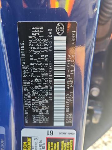 56408296 :رقم المزاد ، 4T1DAACK0TU264894 vin ، 2026 Toyota Camry مزاد بيع