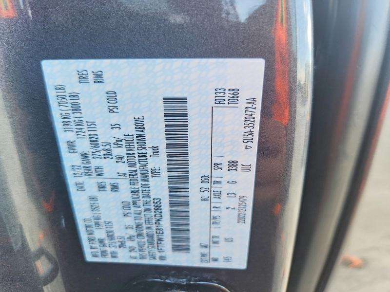 Продажа на аукционе авто 2023 Ford F150, vin: 1FTFW1E81PKD28653, номер лота: 58015866