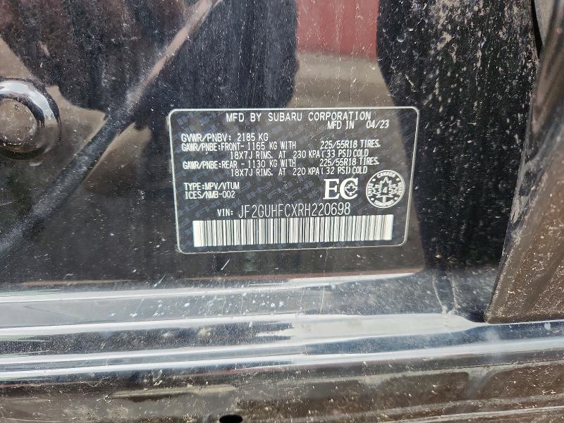 Продажа на аукционе авто 2024 Subaru Crosstrek, vin: JF2GUHFCXRH220698, номер лота: 57037346