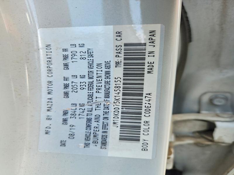 Продаж на аукціоні авто 2019 Mazda Cx-3, vin: JM1DKDD75K1458155, номер лоту: 57060236