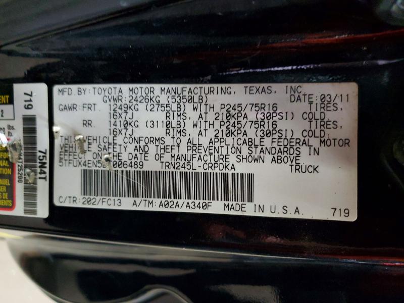 Aukcja sprzedaży 2011 Toyota Tacoma, vin: 5TFUX4EN5BX006489, numer aukcji: 56409736