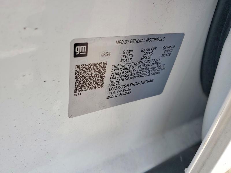 Продаж на аукціоні авто 2024 Chevrolet Malibu, vin: 1G1ZC5ST9RF186546, номер лоту: 58349206