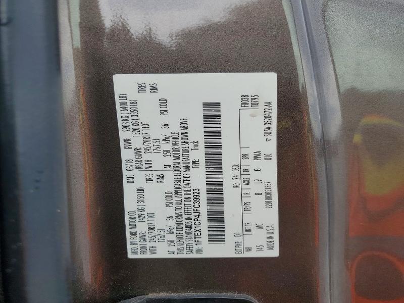 Aukcja sprzedaży 2018 Ford F150, vin: 1FTEX1CP4JFC39923, numer aukcji: 57115226