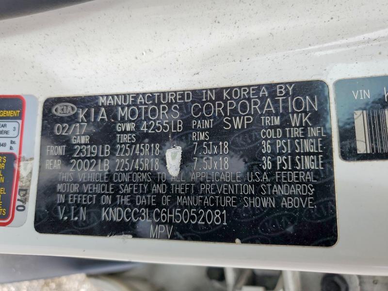 2017 Kia Niro მანქანა იყიდება აუქციონზე, vin: KNDCC3LC6H5052081, აუქციონის ნომერი: 54911816