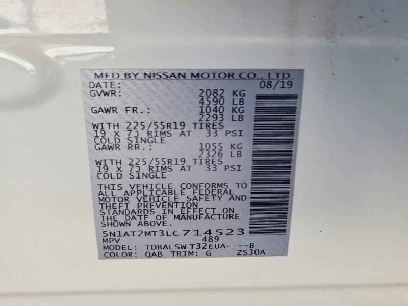 Продажа на аукционе авто 2020 Nissan Rogue, vin: 5N1AT2MT3LC714523, номер лота: 57538106