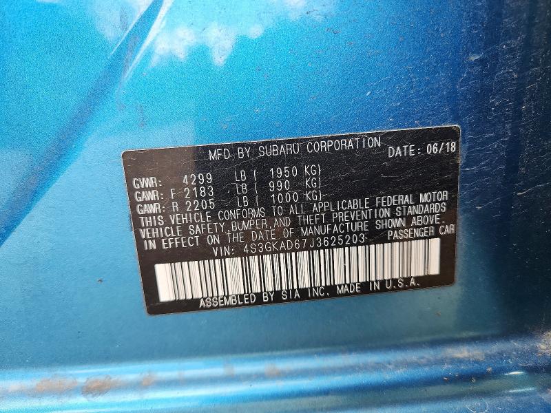 Продаж на аукціоні авто 2018 Subaru Impreza, vin: 4S3GKAD67J3625203, номер лоту: 58294876