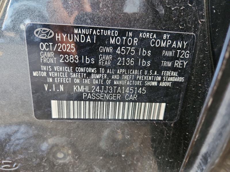 Продажа на аукционе авто 2026 Hyundai Sonata Hybrid, vin: KMHL24JJ3TA145145, номер лота: 57784896