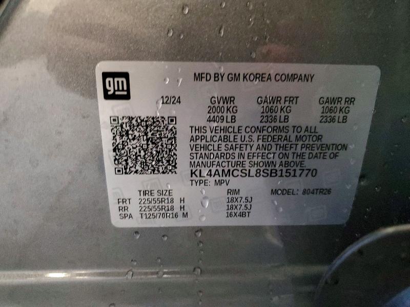 2025 Buick Encore Gx მანქანა იყიდება აუქციონზე, vin: KL4AMCSL8SB151770, აუქციონის ნომერი: 58298516