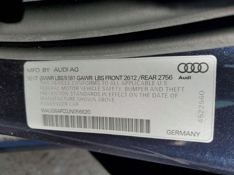 Aukcja sprzedaży 2018 Audi A6, vin: WAUG8AFC0JN056620, numer aukcji: 57323406