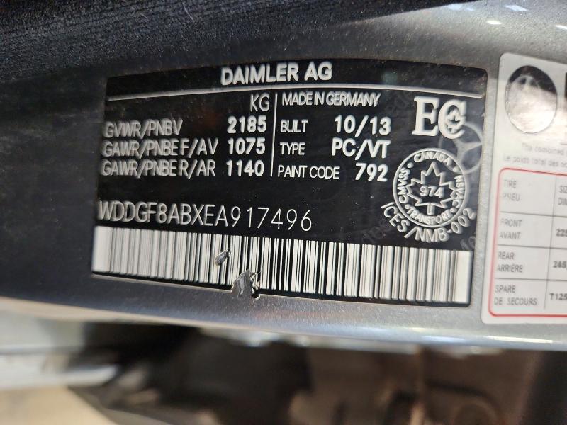 Aukcja sprzedaży 2014 Mercedes-benz C, vin: WDDGF8ABXEA917496, numer aukcji: 57950366