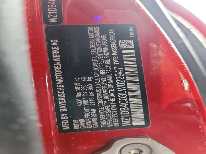 Aukcja sprzedaży 2020 Toyota Gr Supra, vin: WZ1DB4C03LW022947, numer aukcji: 57083836