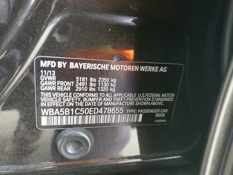 Aukcja sprzedaży 2014 Bmw 535, vin: WBA5B1C50ED478655, numer aukcji: 59108796