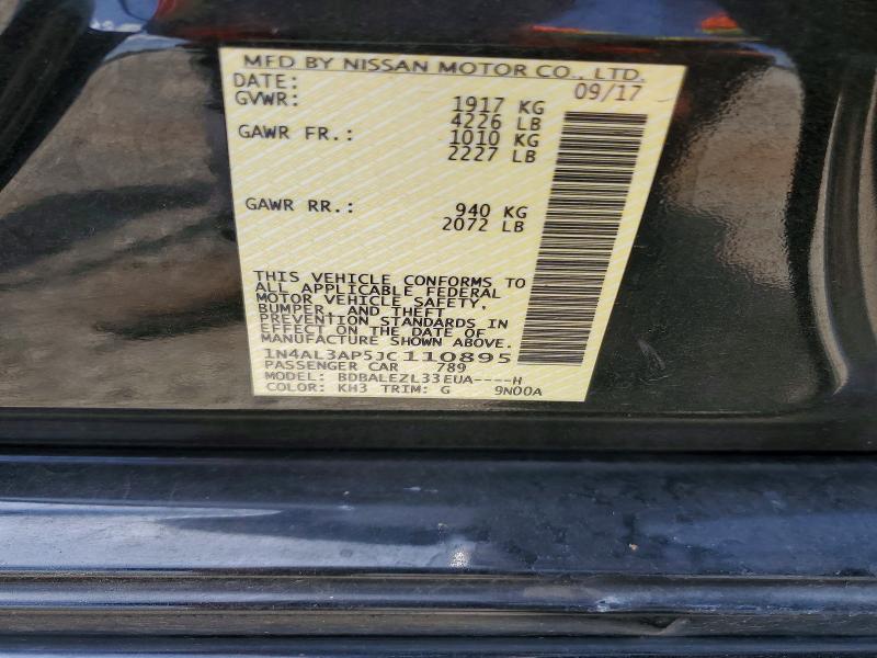 Продажа на аукционе авто 2018 Nissan Altima, vin: 1N4AL3AP5JC110895, номер лота: 59081036