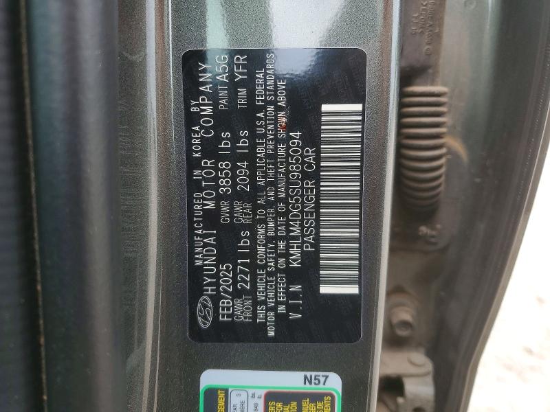 Продажа на аукционе авто 2025 Hyundai Elantra, vin: KMHLM4DG5SU985094, номер лота: 57923036