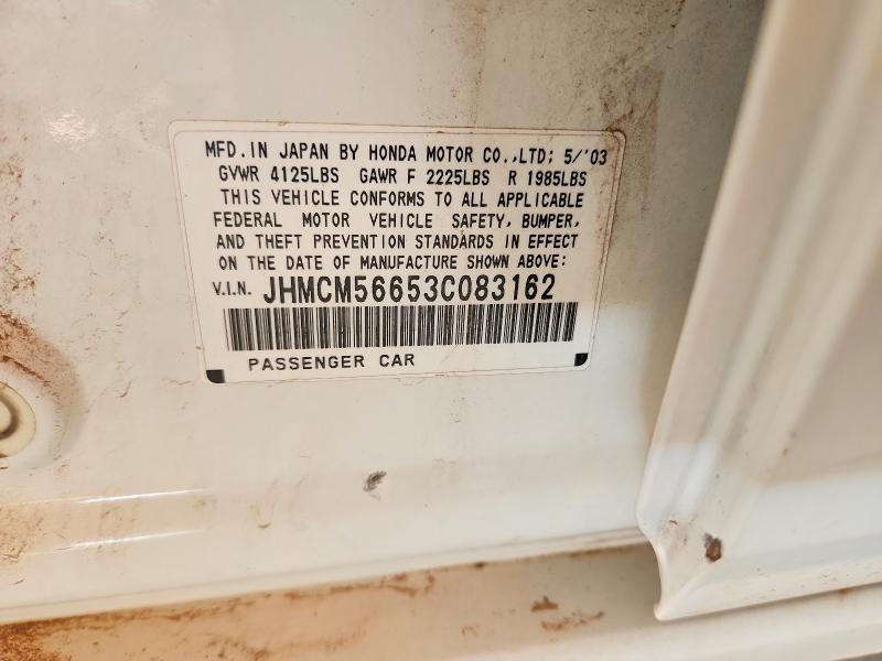 57271046 :رقم المزاد ، JHMCM56653C083162 vin ، 2003 Honda Accord مزاد بيع