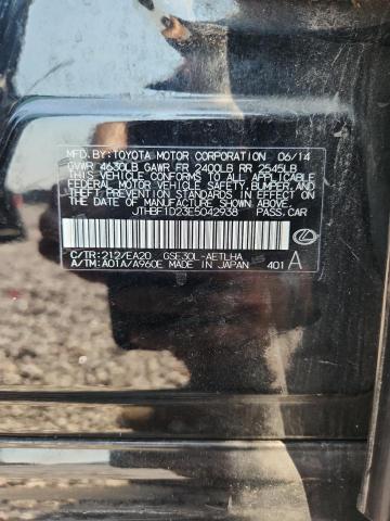 Aukcja sprzedaży 2014 Lexus Is, vin: JTHBF1D23E5042938, numer aukcji: 56406596
