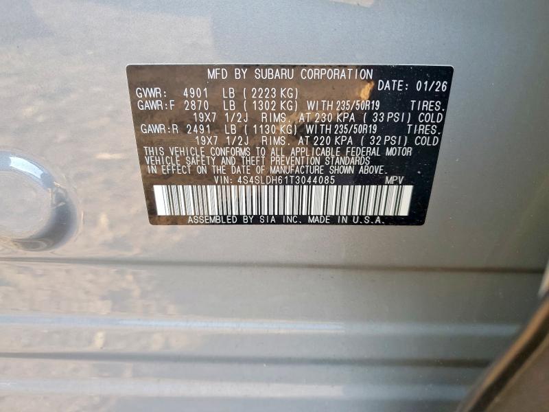 Продажа на аукционе авто 2026 Subaru Forester, vin: 4S4SLDH61T3044085, номер лота: 56269186